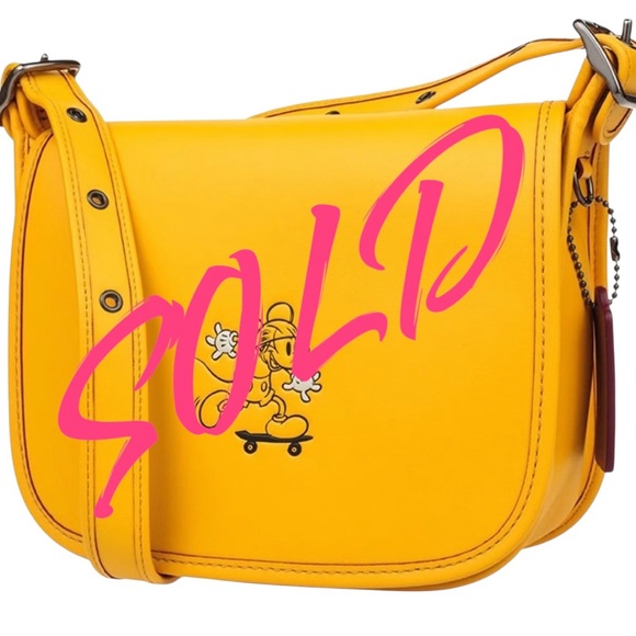 Coach Handbags - Coach limited Edirion Patricia Saddle Glove With Mickey Crossbody Banana…